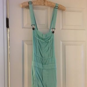 Mint Green Overall Romper